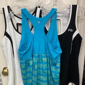 Lot of 3 women's workout active wear Yoga tank tops, TEK Gear and FILA